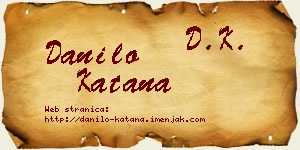 Danilo Katana vizit kartica
